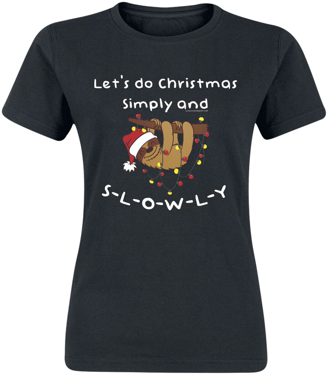 4064854091986 - Christmas Slowly T-Shirt schwarz in S