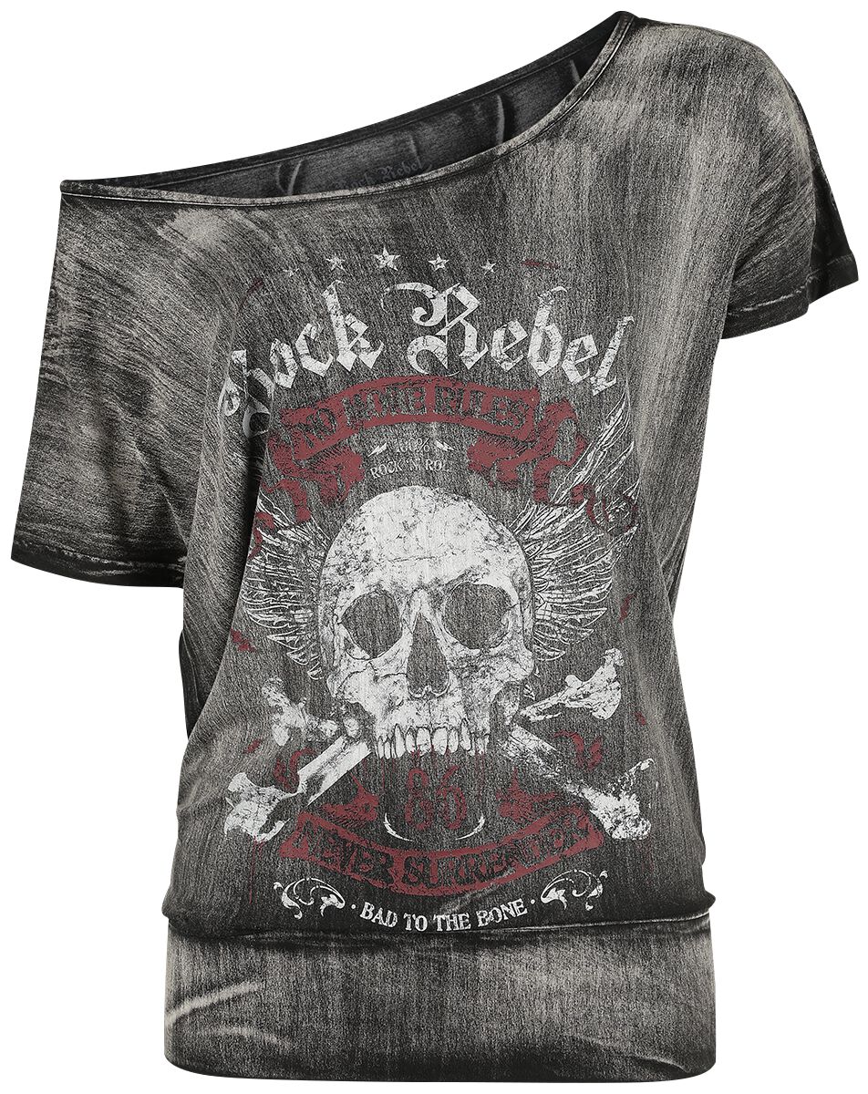 4064854135048 - Dunkelgraues T-Shirt mit weitem Ausschnitt und Print T-Shirt dunkelgrau in 3XL 4064854135048 - Dunkelgraues T-Shirt mit weitem Ausschnitt und Print T-Shirt dunkelgrau in 3XL