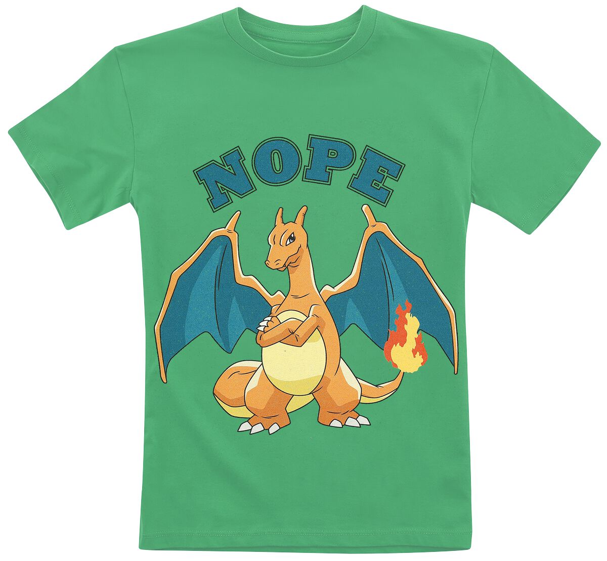 4064854138438 - Kids - Glurak - Nope T-Shirt grün in 152