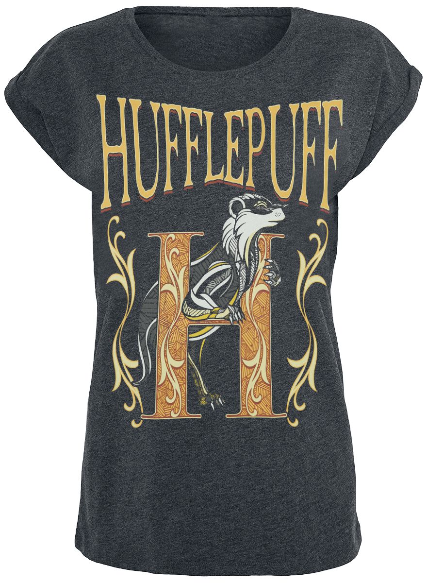 4064854138520 - Hufflepuff T-Shirt charcoal in L