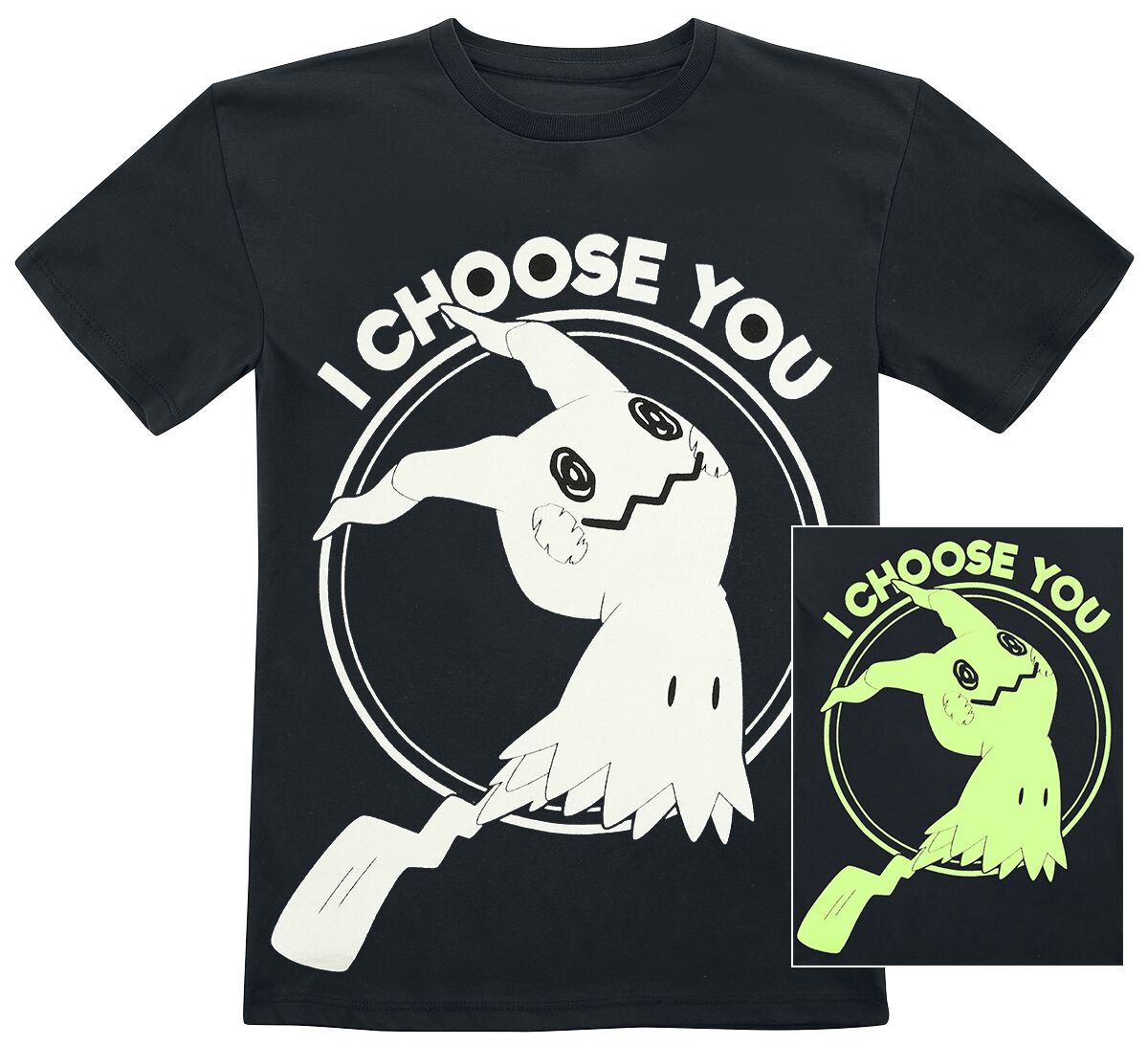 4064854172319 - Kids - Mimikyu - I Choose You T-Shirt schwarz in 104