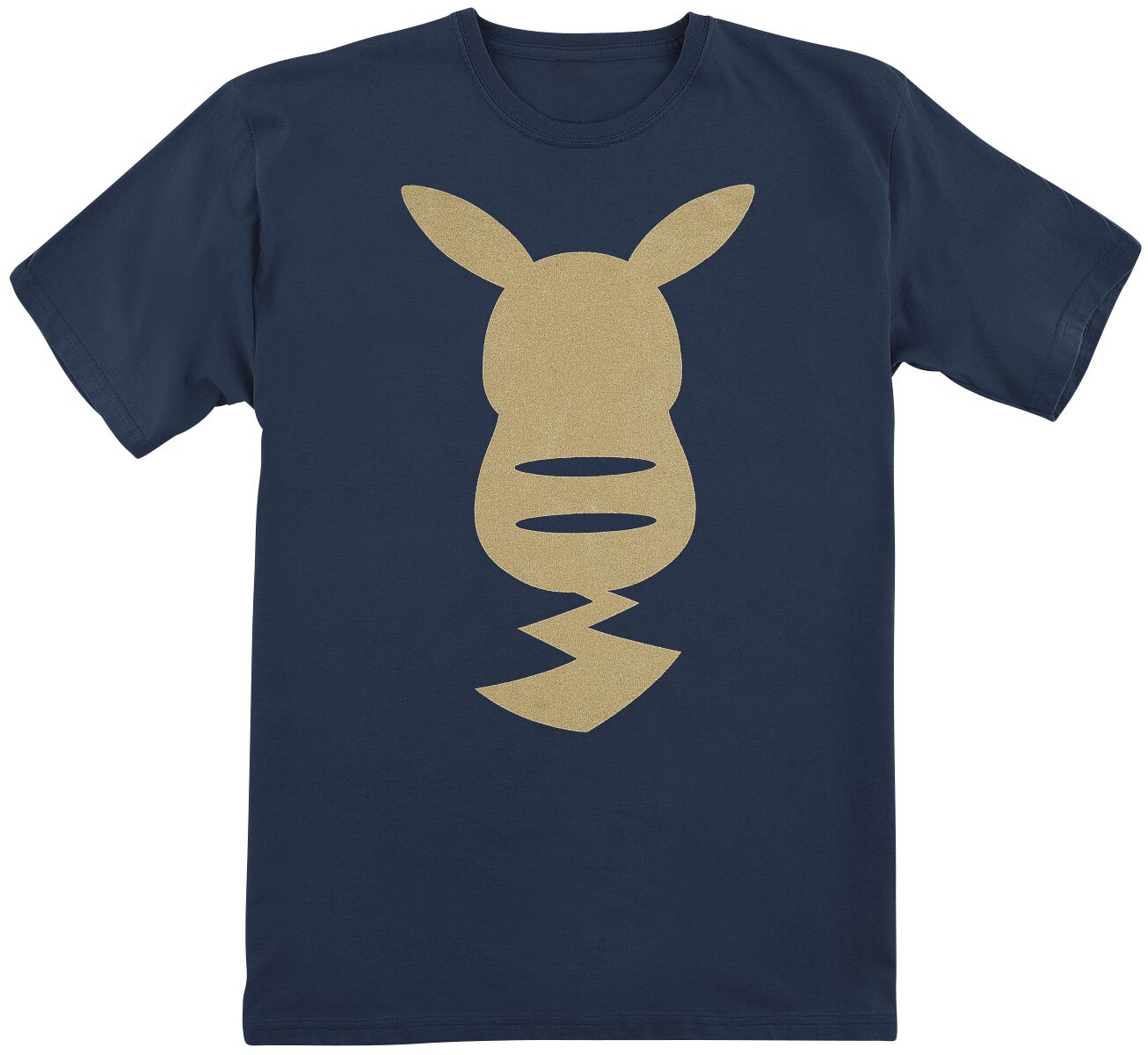 4064854172487 - Kids - Pikachu - Gold T-Shirt dunkelblau in 140 4064854172487 - Kids - Pikachu - Gold T-Shirt dunkelblau in 140