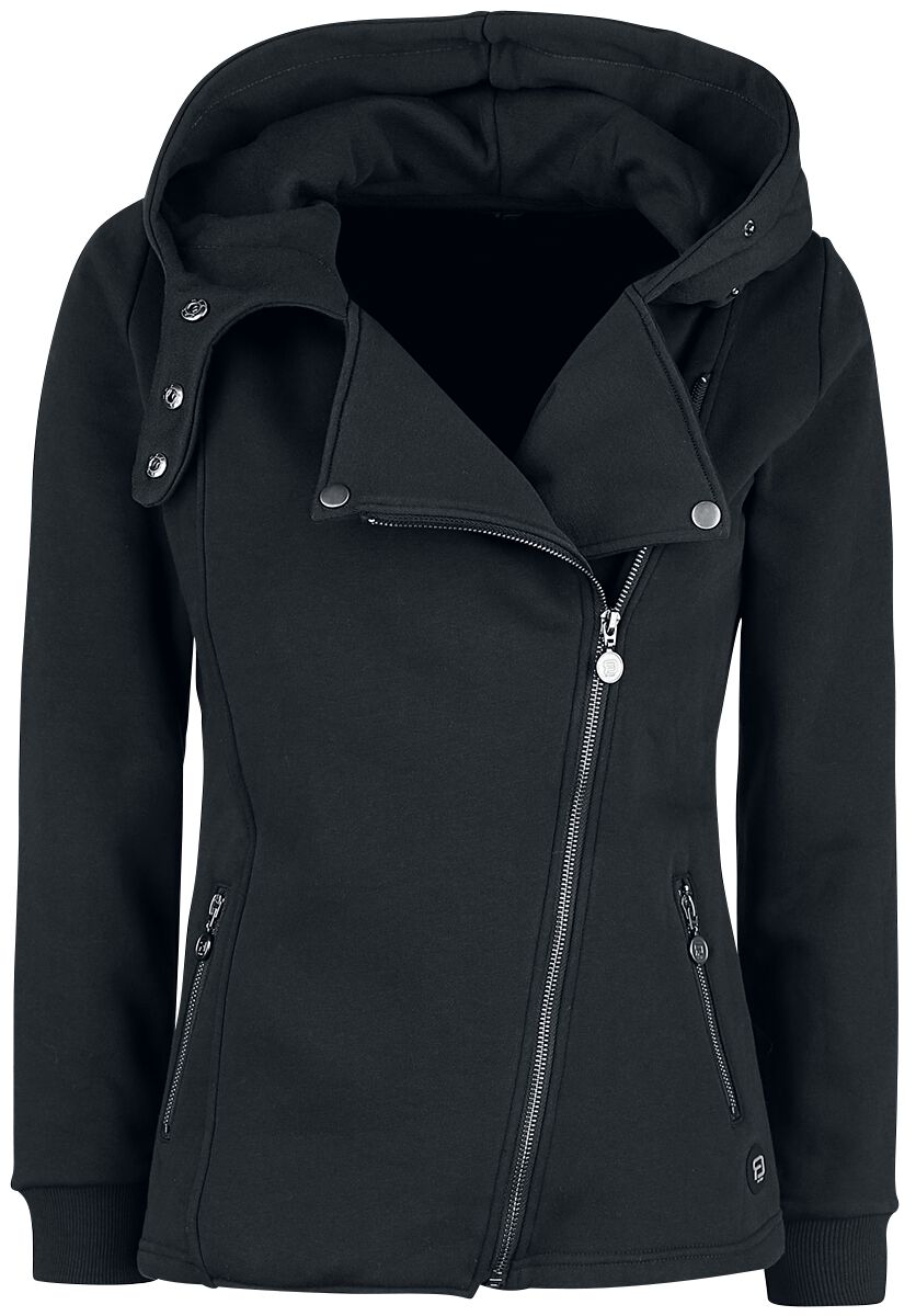 4064854271395 - Sweat Kapuzenjacke im Biker Style Kapuzenjacke schwarz in L 4064854271395 - Sweat Kapuzenjacke im Biker Style Kapuzenjacke schwarz in L