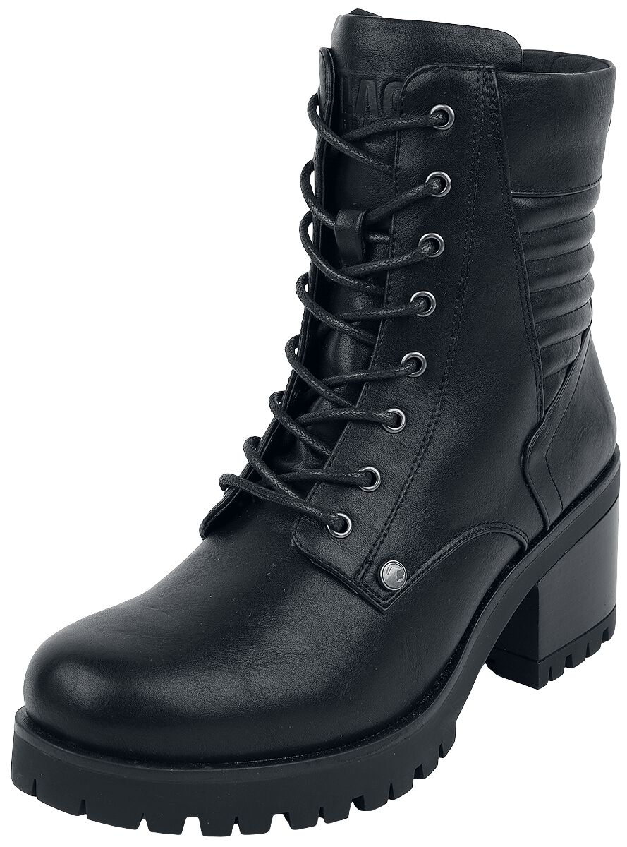 4064854322271 - Schwarze Schnürboots mit Absatz Boot schwarz in EU37