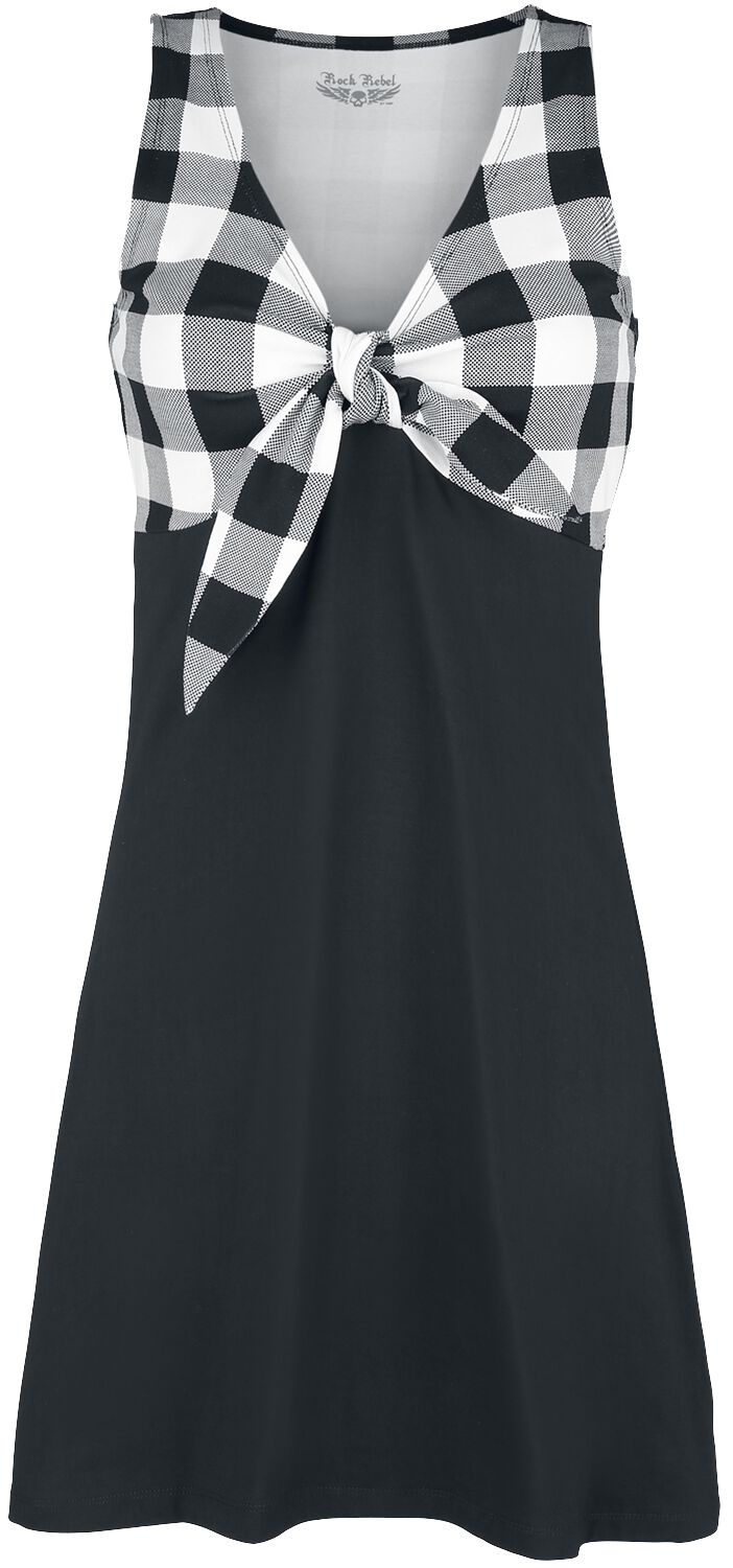 4064854356160 - Kleid im Rockabella-Look Kurzes Kleid schwarz weiß in S