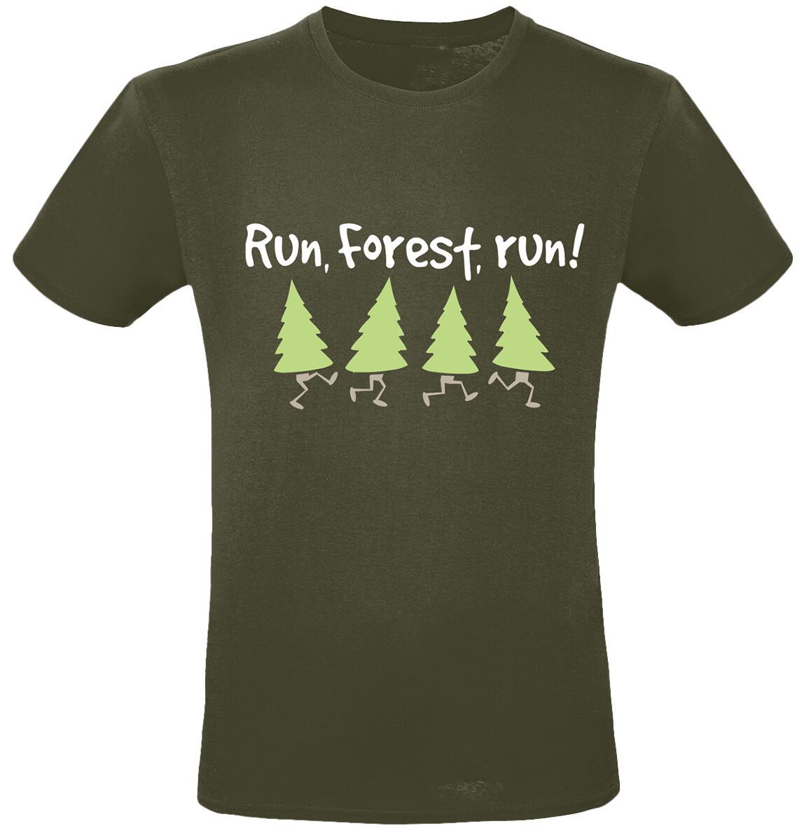 4064854388895 - Sprüche Run Forest Run! T-Shirt khaki in L 4064854388895 - Sprüche Run Forest Run! T-Shirt khaki in L