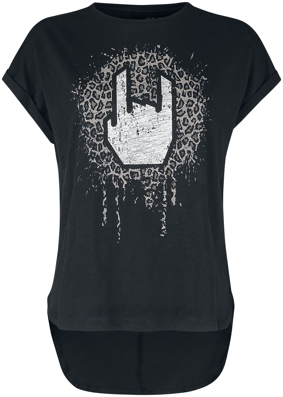 4064854397620 - T-Shirt mit Leo-Rockhand T-Shirt schwarz in 4XL 4064854397620 - T-Shirt mit Leo-Rockhand T-Shirt schwarz in 4XL