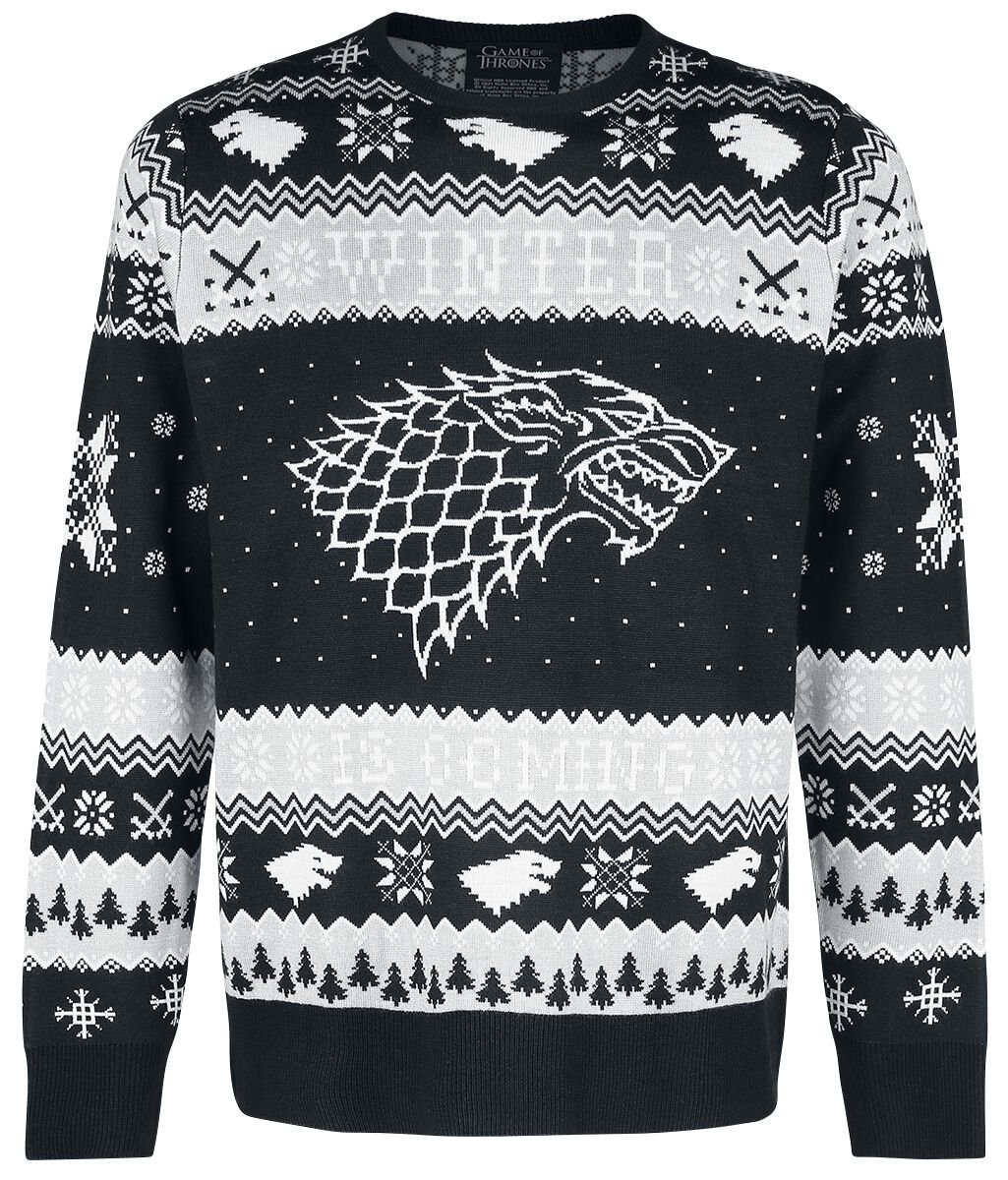 4064854399273 - Winter Is Coming Weihnachtspullover grau in L