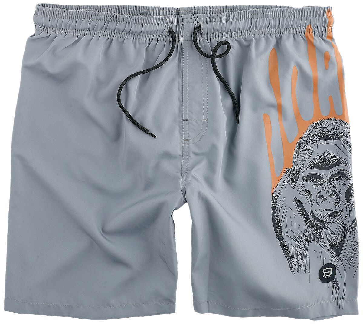 4064854443839 - Badeshorts mit Gorilla Print Badeshort grau in S