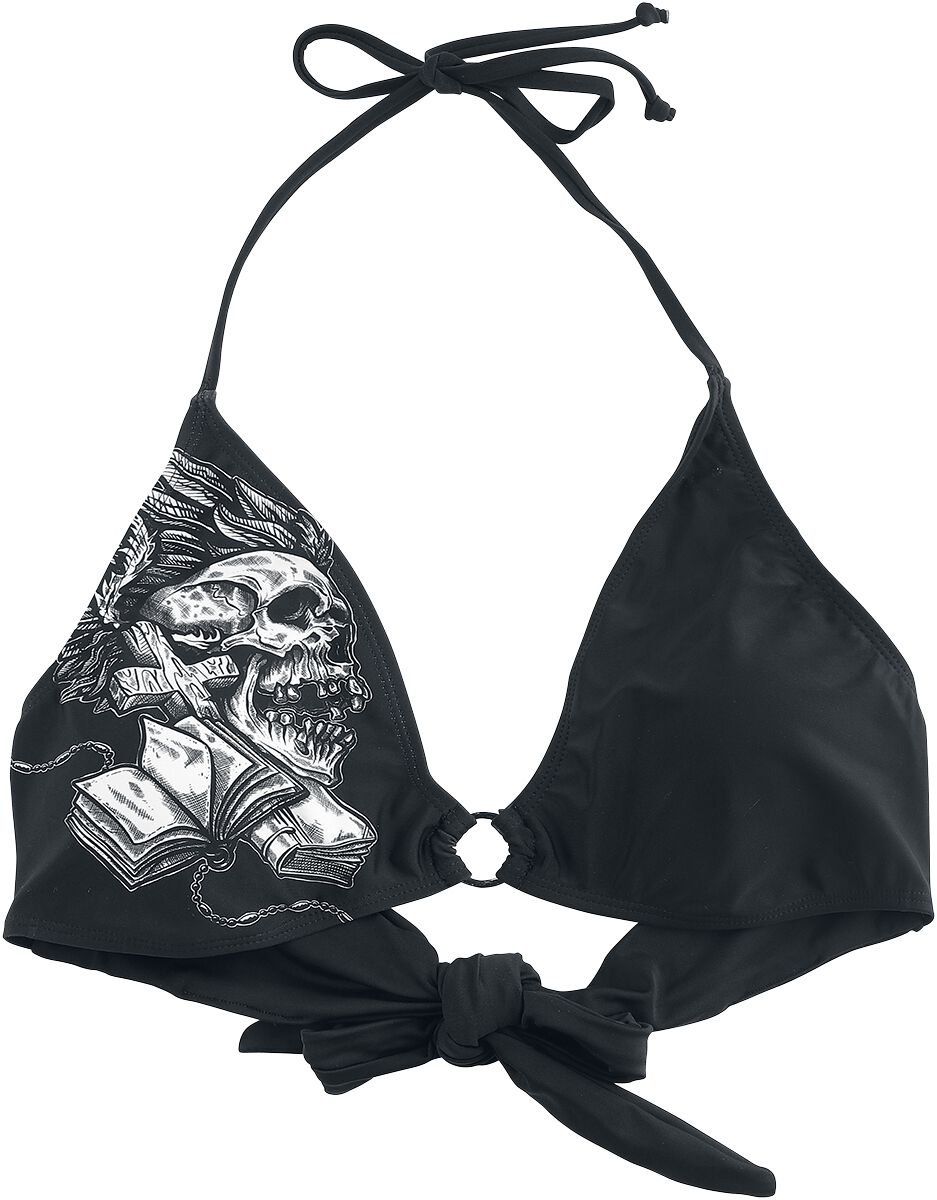 4064854446489 - Bikinioberteil mit Skull Print Bikini-Oberteil schwarz in S