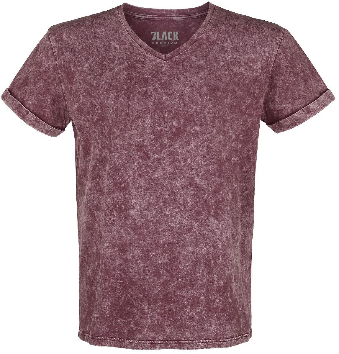 4064854453395 - T-Shirt mit Waschung T-Shirt bordeaux in L