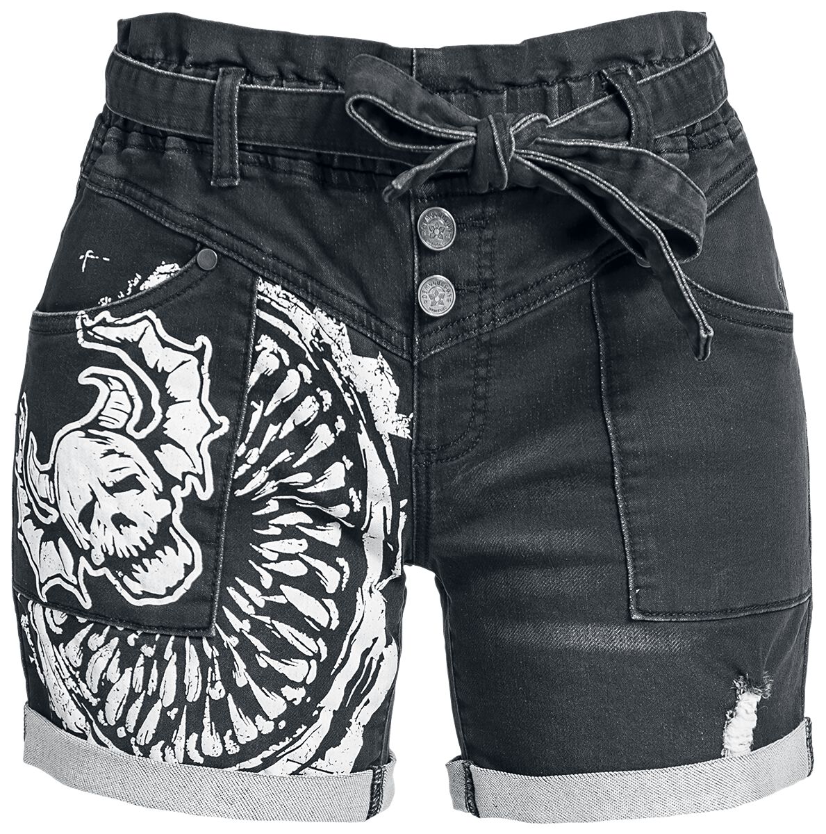 4064854549876 - Hellfire Club Short dark denim in 28 4064854549876 - Hellfire Club Short dark denim in 28