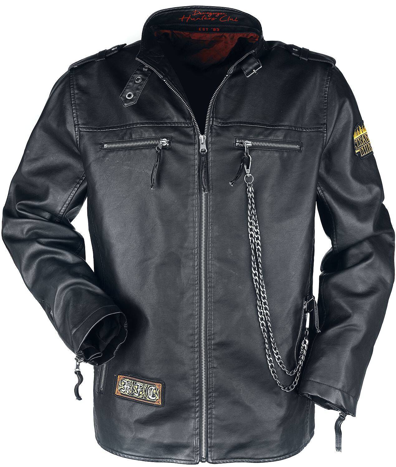 4064854550001 - Hellfire Club Kunstlederjacke schwarz in XXL