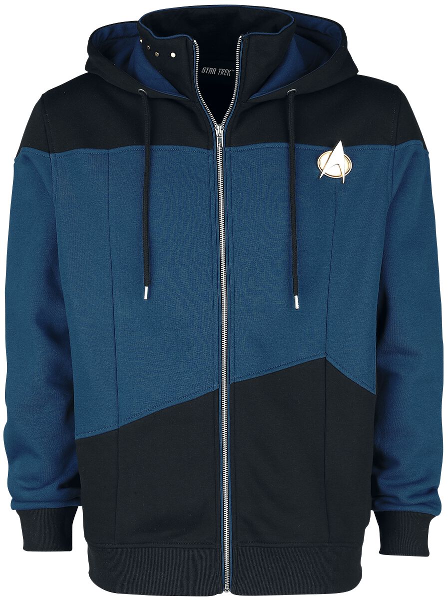 4064854554153 - Starfleet Command Kapuzenpullover schwarz blau in XL