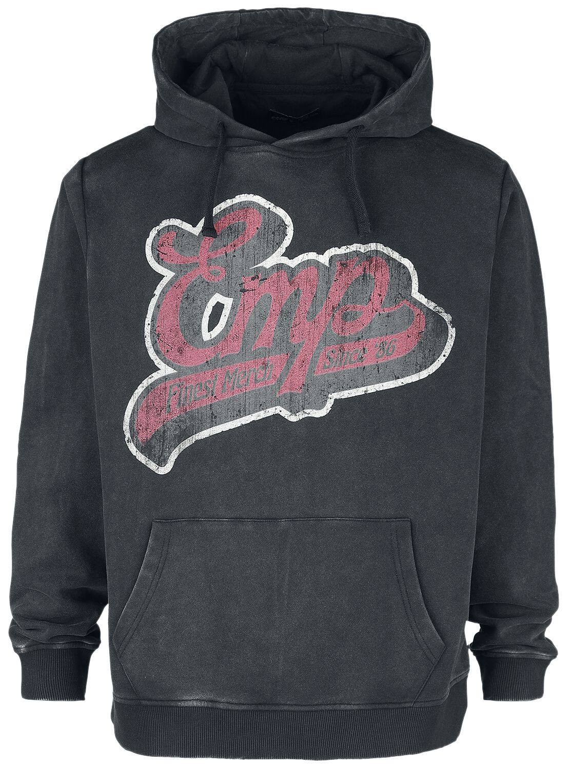 4064854564633 - Stage Collection Kapuzenpullover mit Vintage EMP- Logo Kapuzenpullover schwarz in L