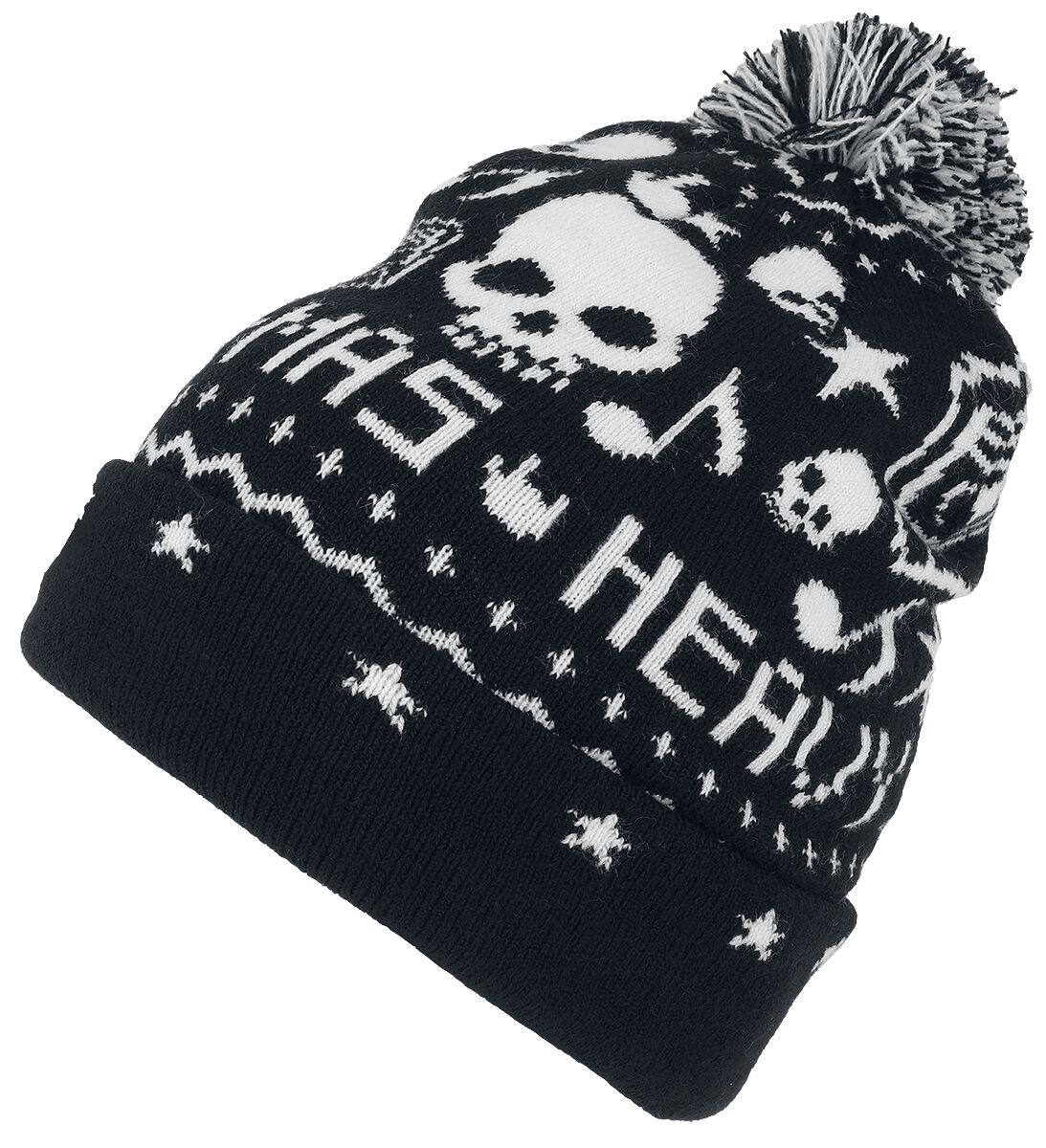 4064854594876 - Special Collection X-Mas Mütze Mütze schwarz weiß 4064854594876 - Special Collection X-Mas Mütze Mütze schwarz weiß
