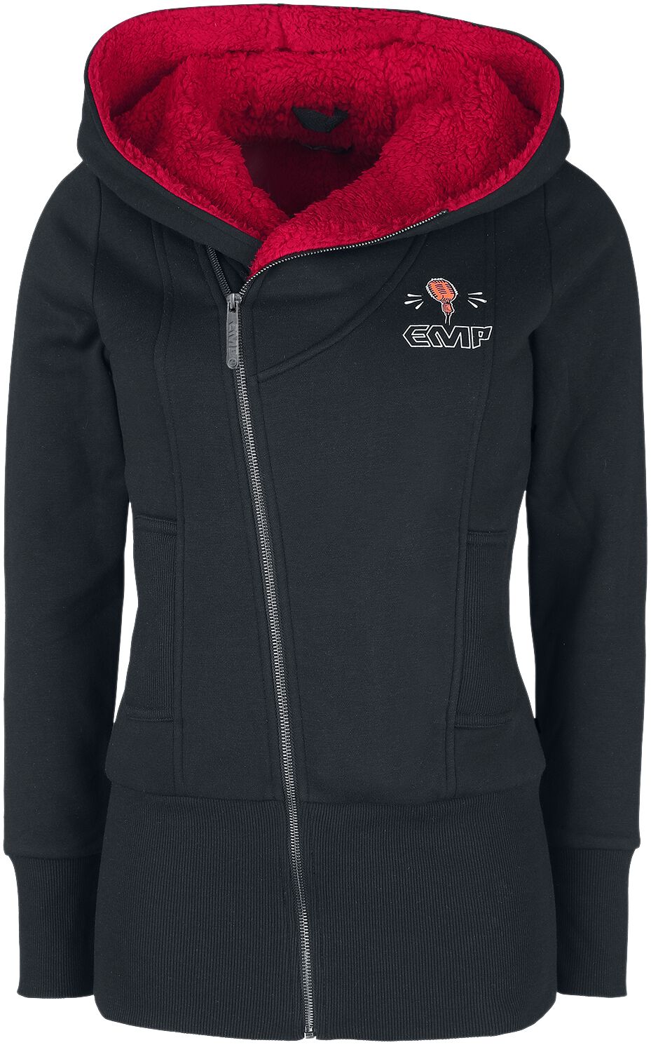 4064854611702 - Kapuzenjacke mit Rockhand Motiv und EMP Logo Kapuzenjacke schwarz in M 4064854611702 - Kapuzenjacke mit Rockhand Motiv und EMP Logo Kapuzenjacke schwarz in M