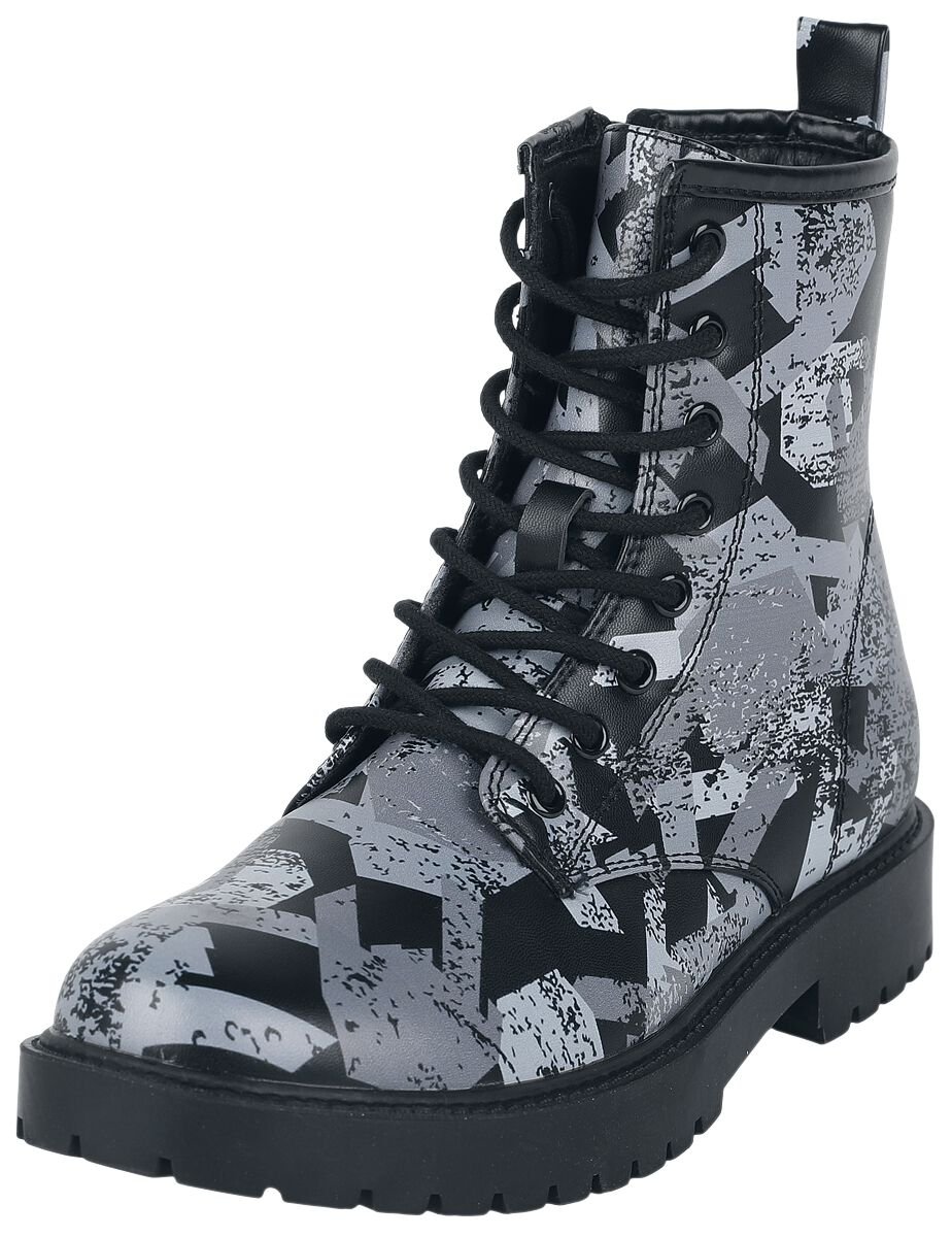 4064854614567 - Schnürboots mit Rockhand Alloverprint Boot schwarz in EU37