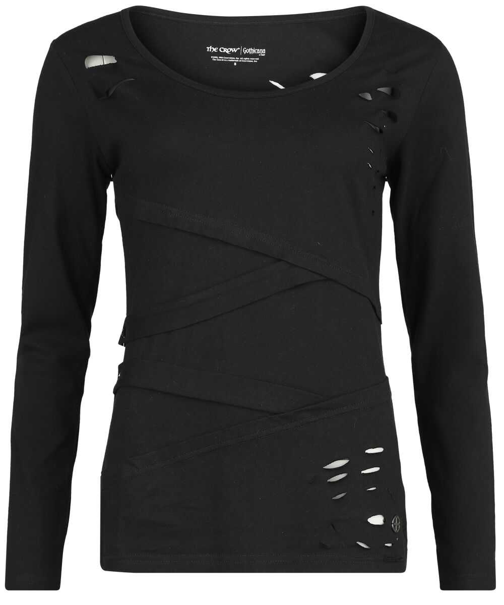 4064854620636 - Gothicana X The Crow Longsleeve Langarmshirt schwarz in XL