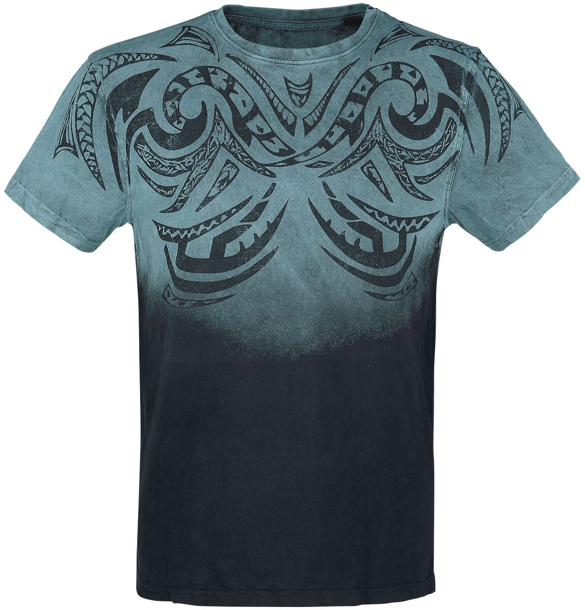4064854649941 - Waves Tattoo T-Shirt türkis in 4XL 4064854649941 - Waves Tattoo T-Shirt türkis in 4XL