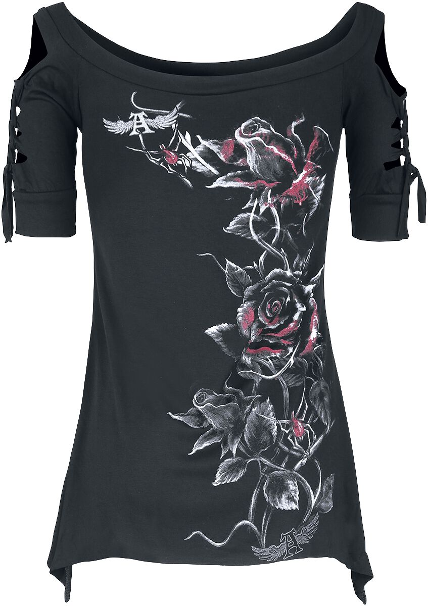 4064854653306 - Bleeding Rose T-Shirt schwarz in XXL