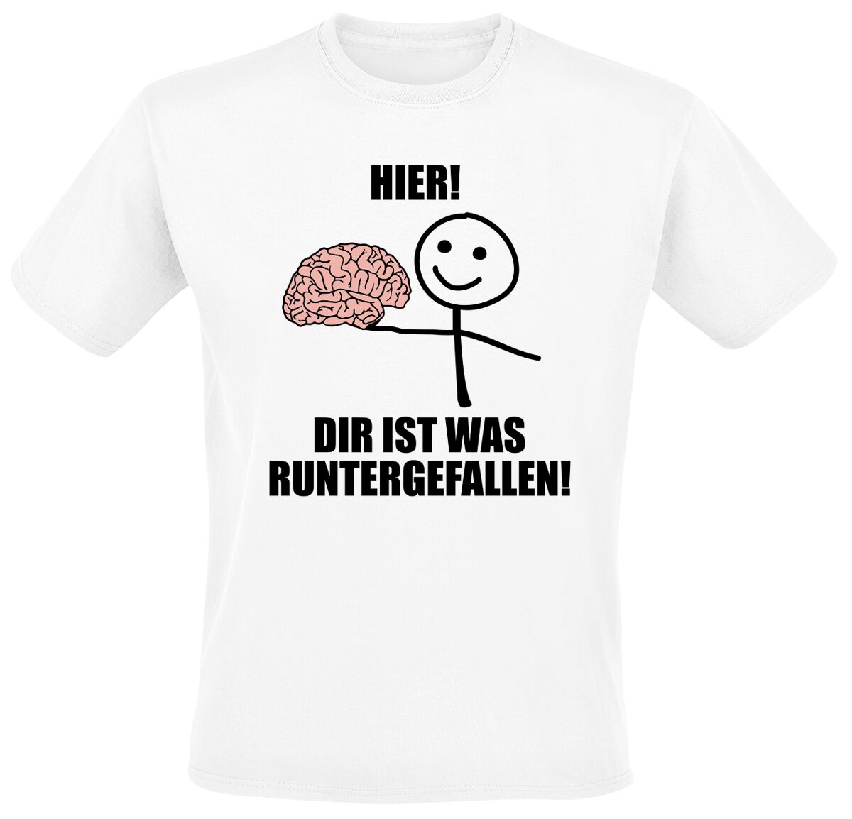 4064854662629 - Hier! Dir ist was runtergefallen! T-Shirt weiß in 4XL 4064854662629 - Hier! Dir ist was runtergefallen! T-Shirt weiß in 4XL