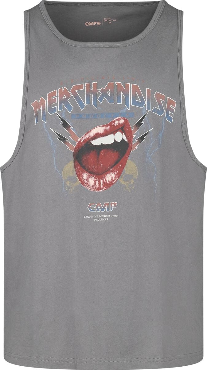 4064854714717 - Tank Top With Vintage Print Top dunkelgrau in XXL 4064854714717 - Tank Top With Vintage Print Top dunkelgrau in XXL