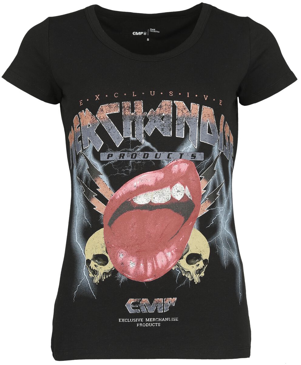 4064854718142 - T-Shirt With EMP Vintage Print T-Shirt schwarz in L