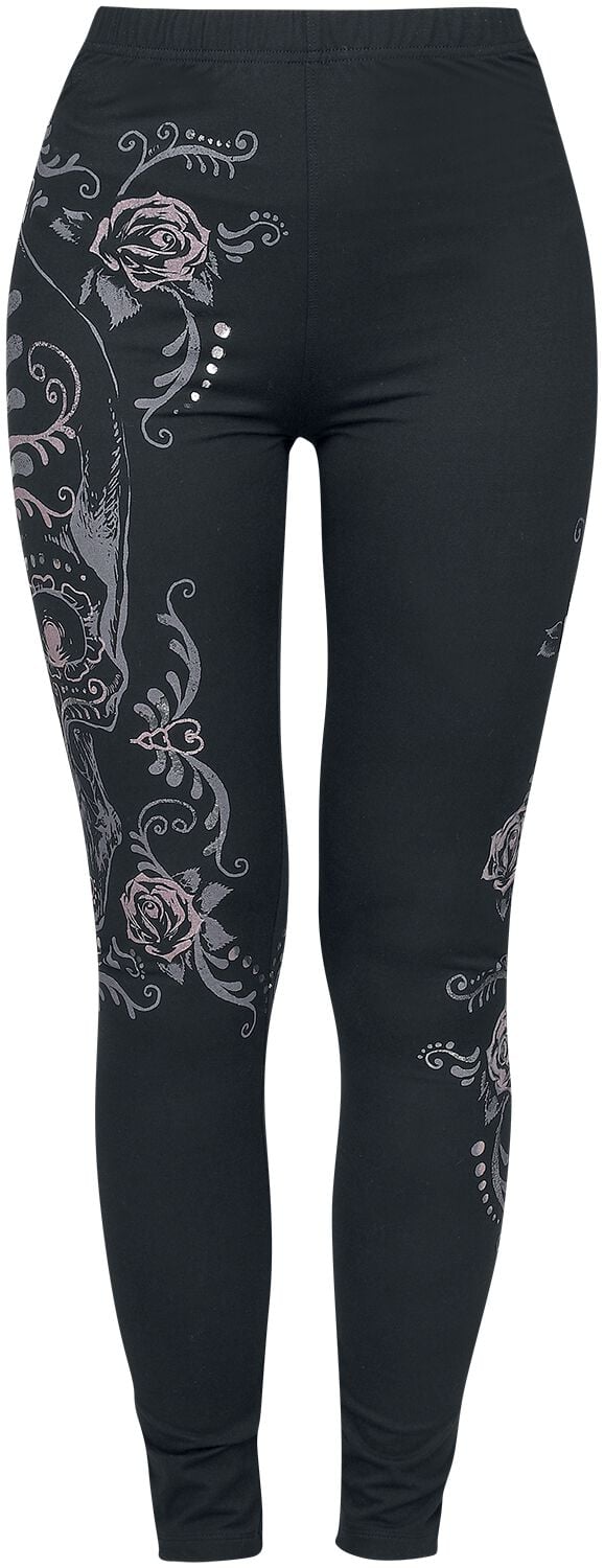 4064854725485 - Leggings mit Skull Print Leggings schwarz in M