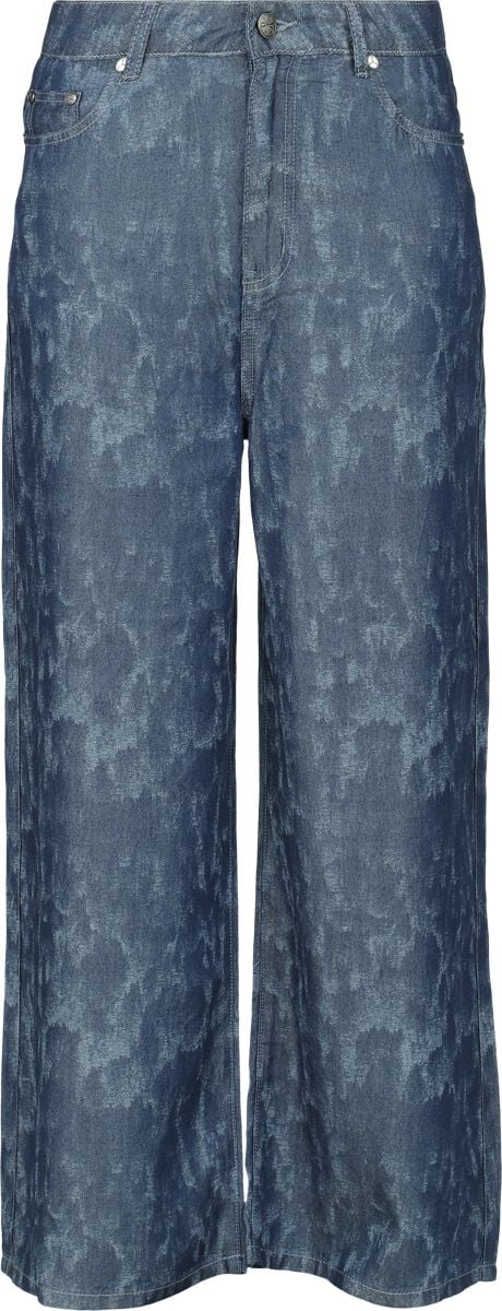 4064854725911 - EMP Street Crafted Design Collection - Wide Leg Pants Stoffhose blau in W27L30