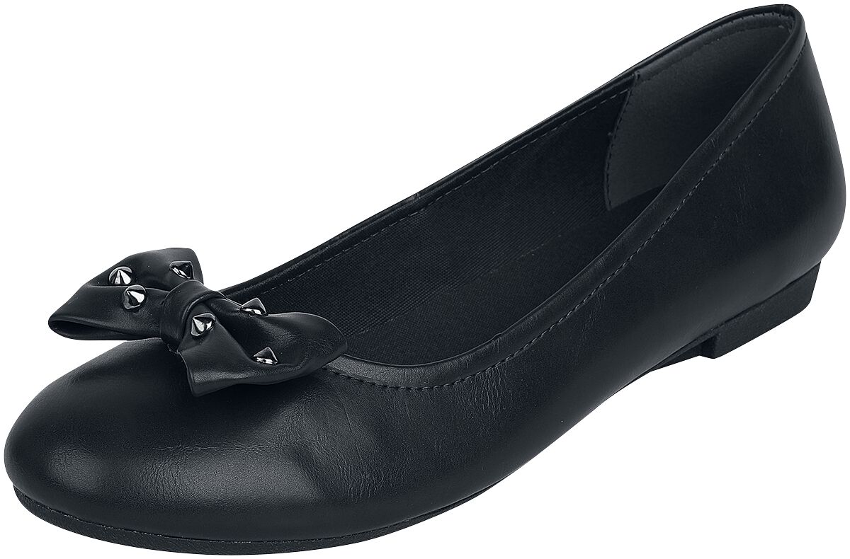 4064854735866 - Ballerinas mit Schleife und Nieten Ballerina schwarz in EU37 4064854735866 - Ballerinas mit Schleife und Nieten Ballerina schwarz in EU37