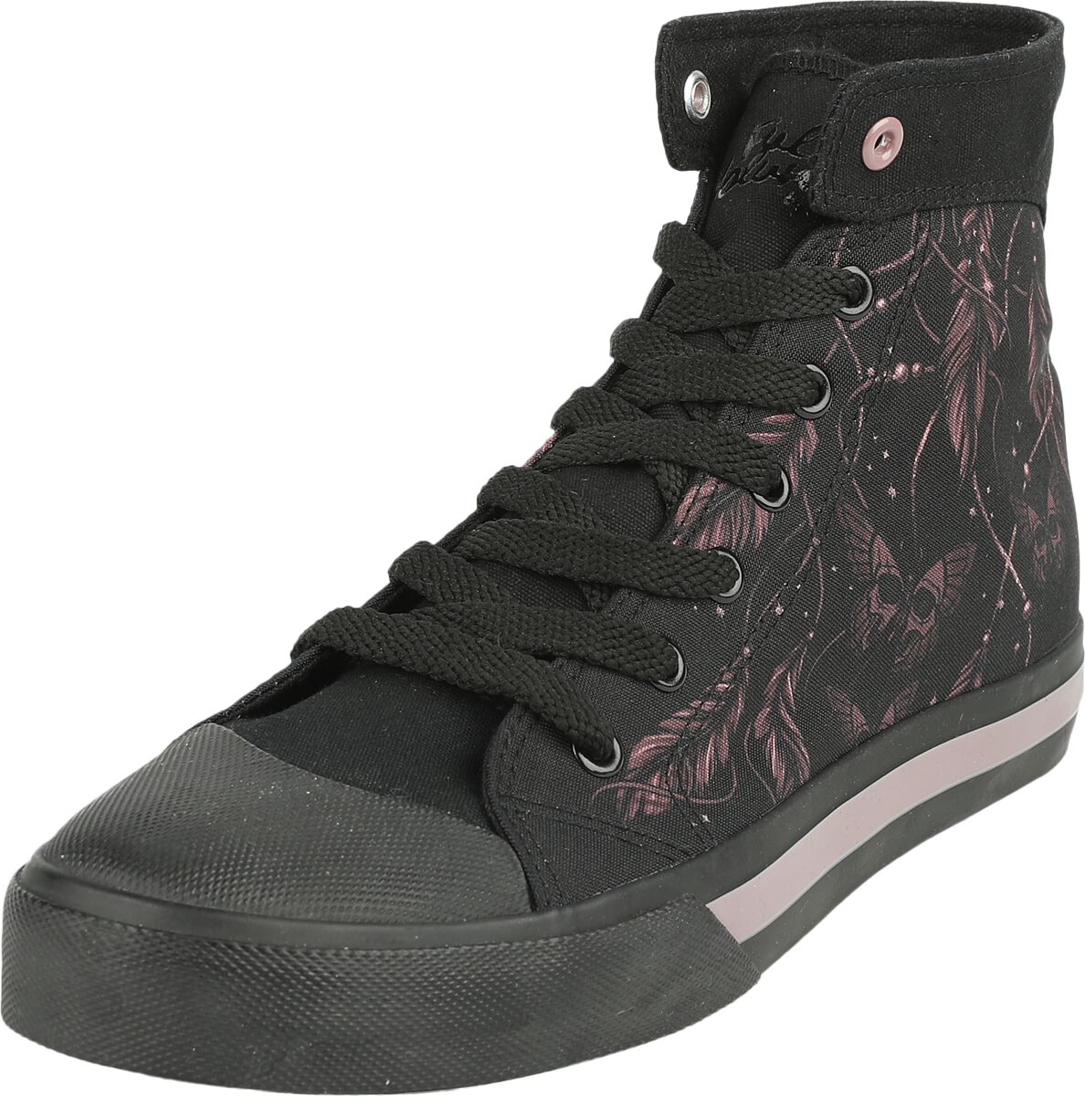 4064854738201 - Sneaker with Feathers and Butterflies Sneaker high schwarz in EU38