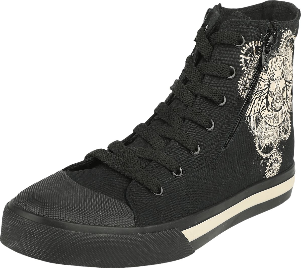 4064854739048 - Sneaker with Industrial Beetle Print Sneaker high schwarz in EU38