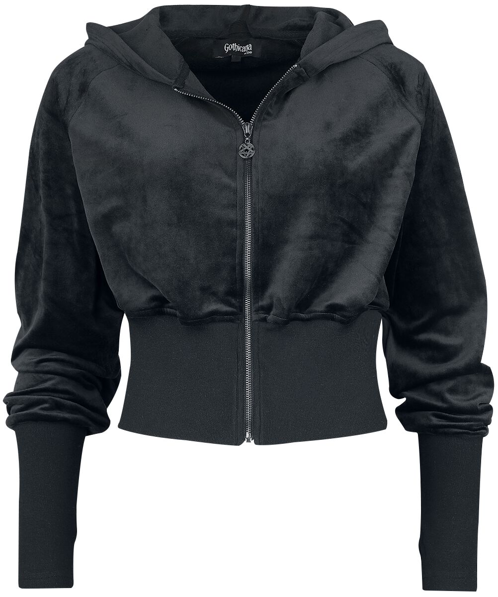 4064854741638 - Weiche Nicki Kapuzenjacke Kapuzenjacke schwarz in 3XL