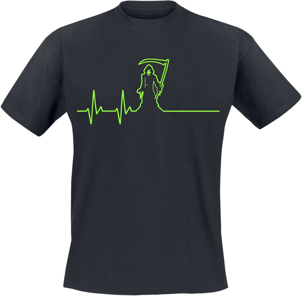 4064854789951 - Sprüche EKG - Reaper T-Shirt schwarz in M