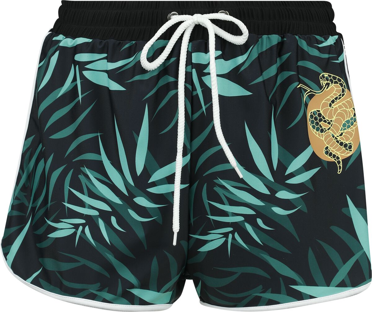 4064854813755 - Swim Shorts With Palm Trees Bikini-Unterteil schwarz grün in S