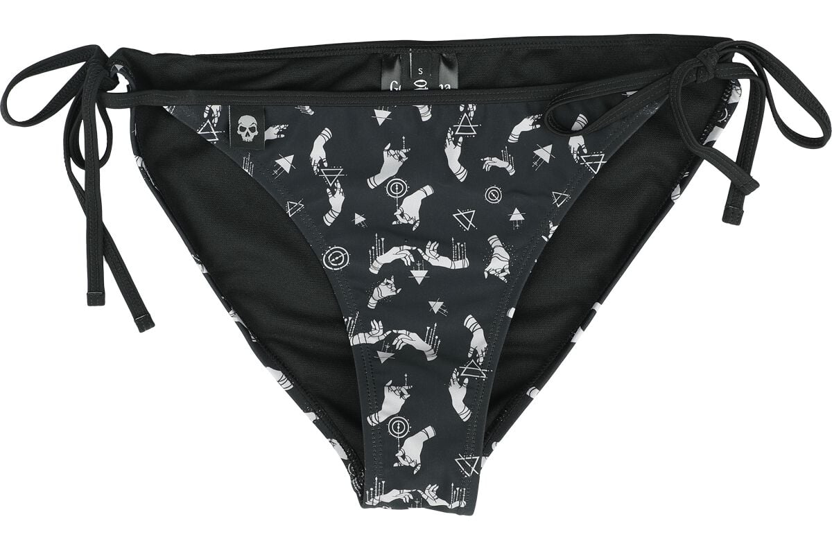 4064854814219 - Bikini Pants with Mystical Print Bikini-Unterteil schwarz in XXL