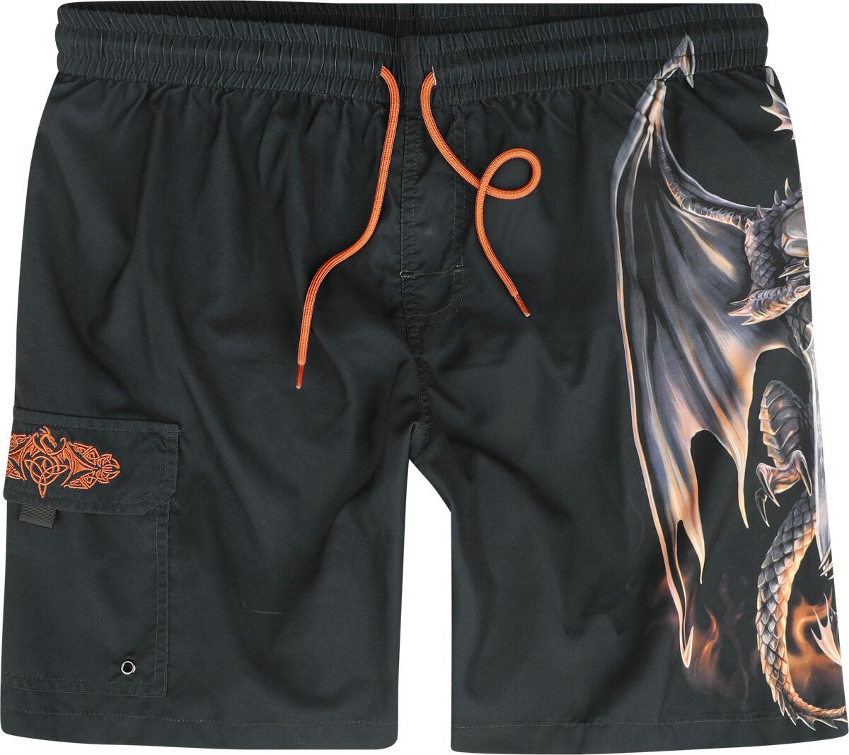 4064854818996 - Gothicana X Anne Stokes - Swim Shorts Short schwarz in M