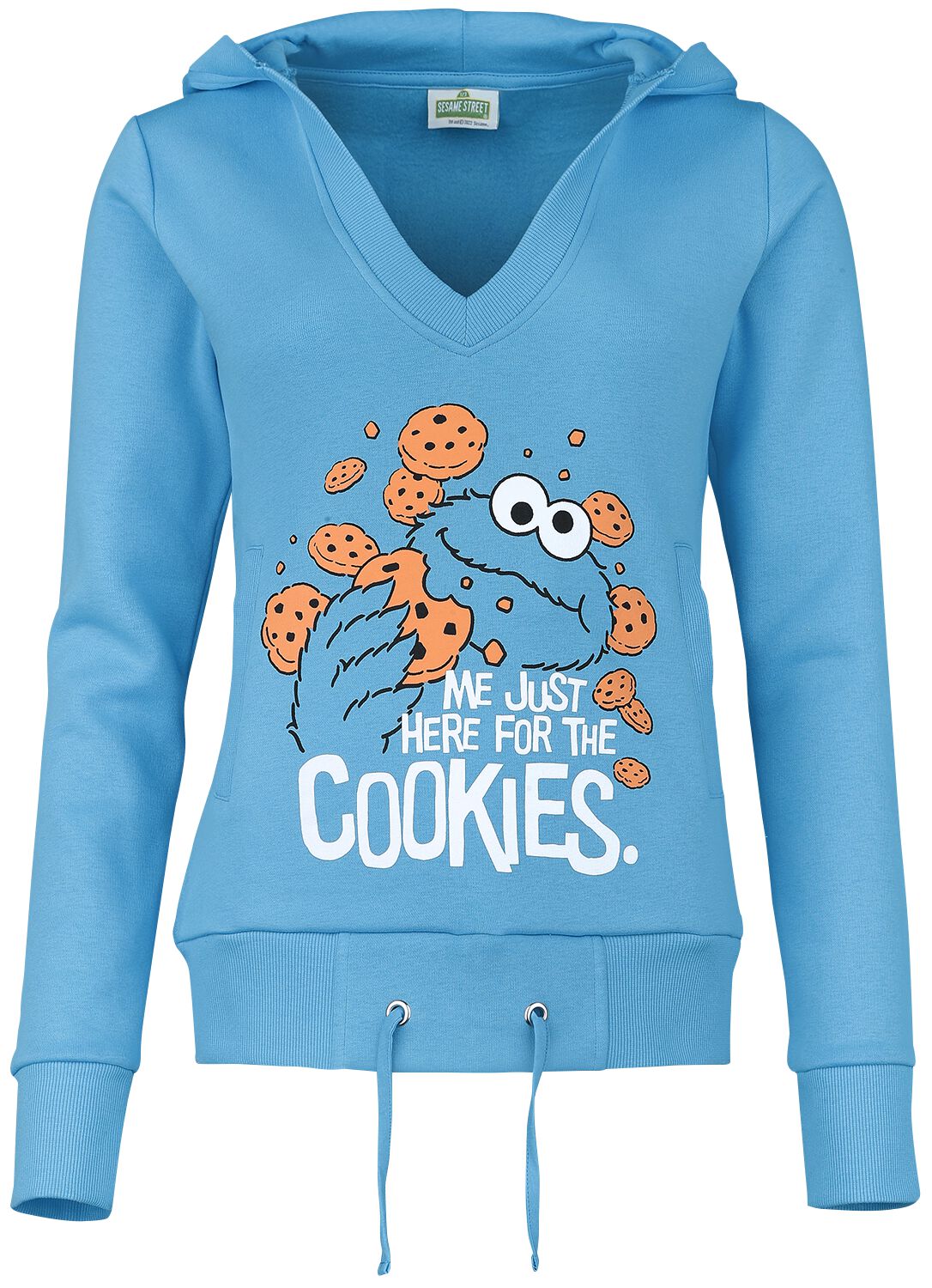 4064854828612 - Just Here For The Cookies Kapuzenpullover blau in S