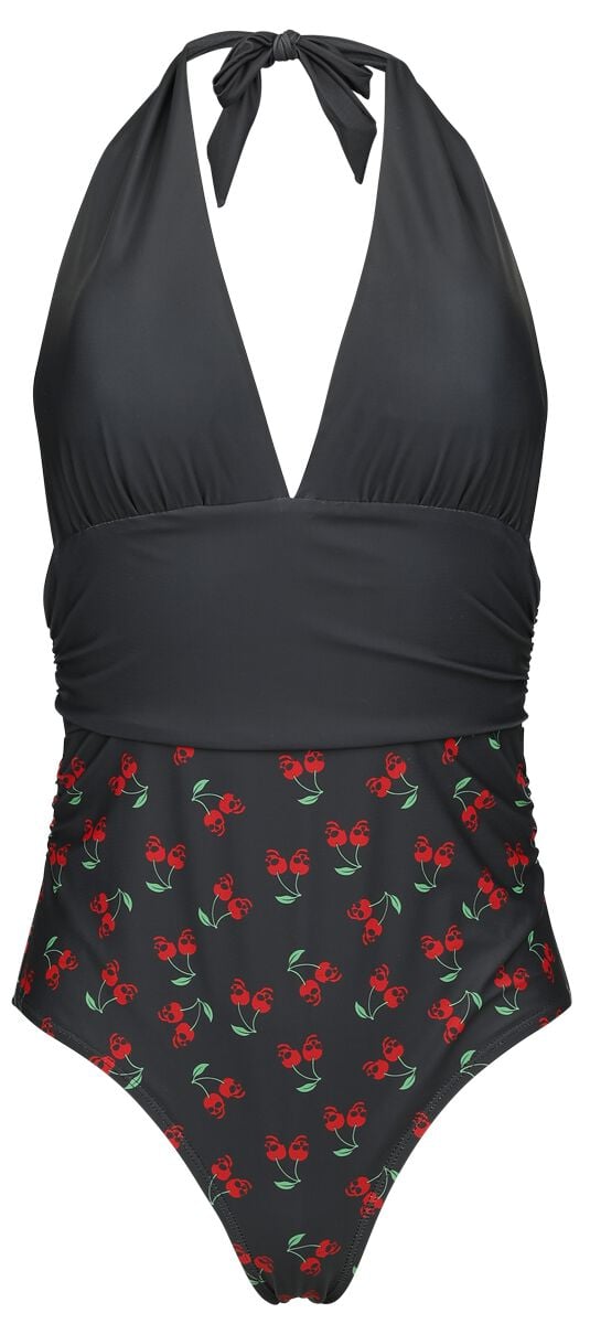 4064854833067 - Skull Cherry Swimsuit Badeanzug schwarz in S 4064854833067 - Skull Cherry Swimsuit Badeanzug schwarz in S