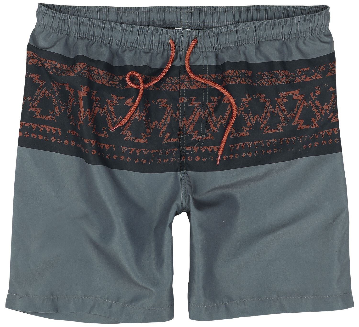 4064854833890 - Swim Shorts With Graphic Design Badeshort dunkelgrau in L