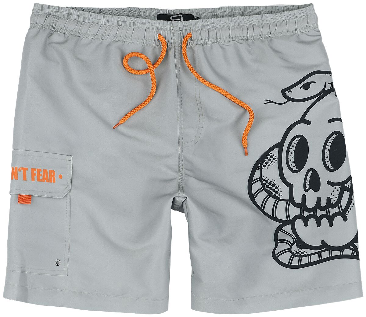 4064854834583 - Swim Shorts With Oldschool Skull Badeshort hellgrau in L