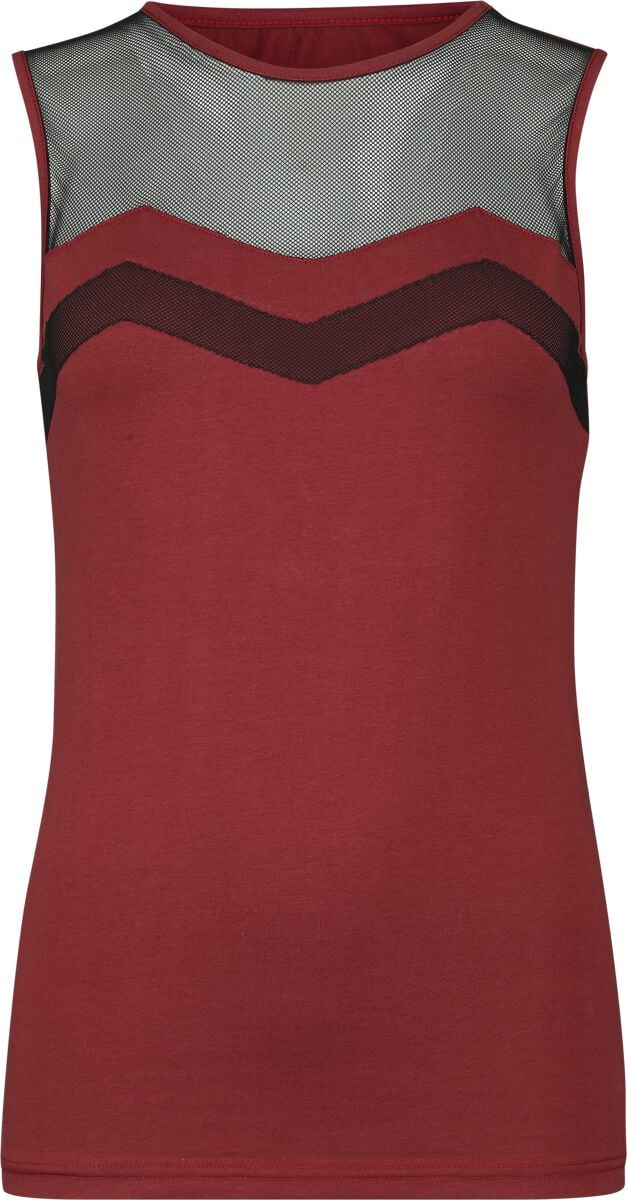 4064854835214 - Tank Top With Mesh Details Top rot in M