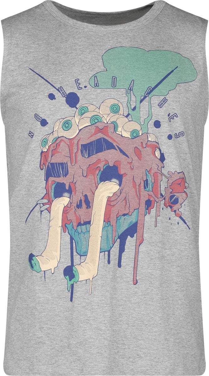4064854835269 - Tank Top With Large Frontprint Tank-Top hellgrau in M
