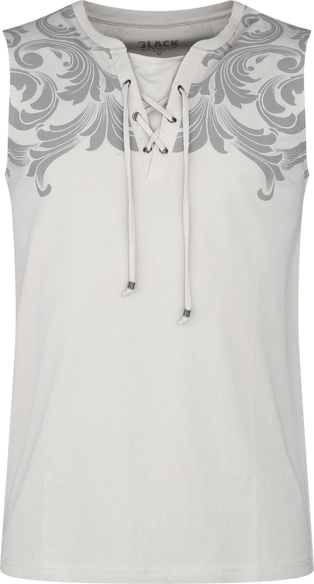 4064854838369 - Tank-Top with Ornaments Tank-Top grau in XL