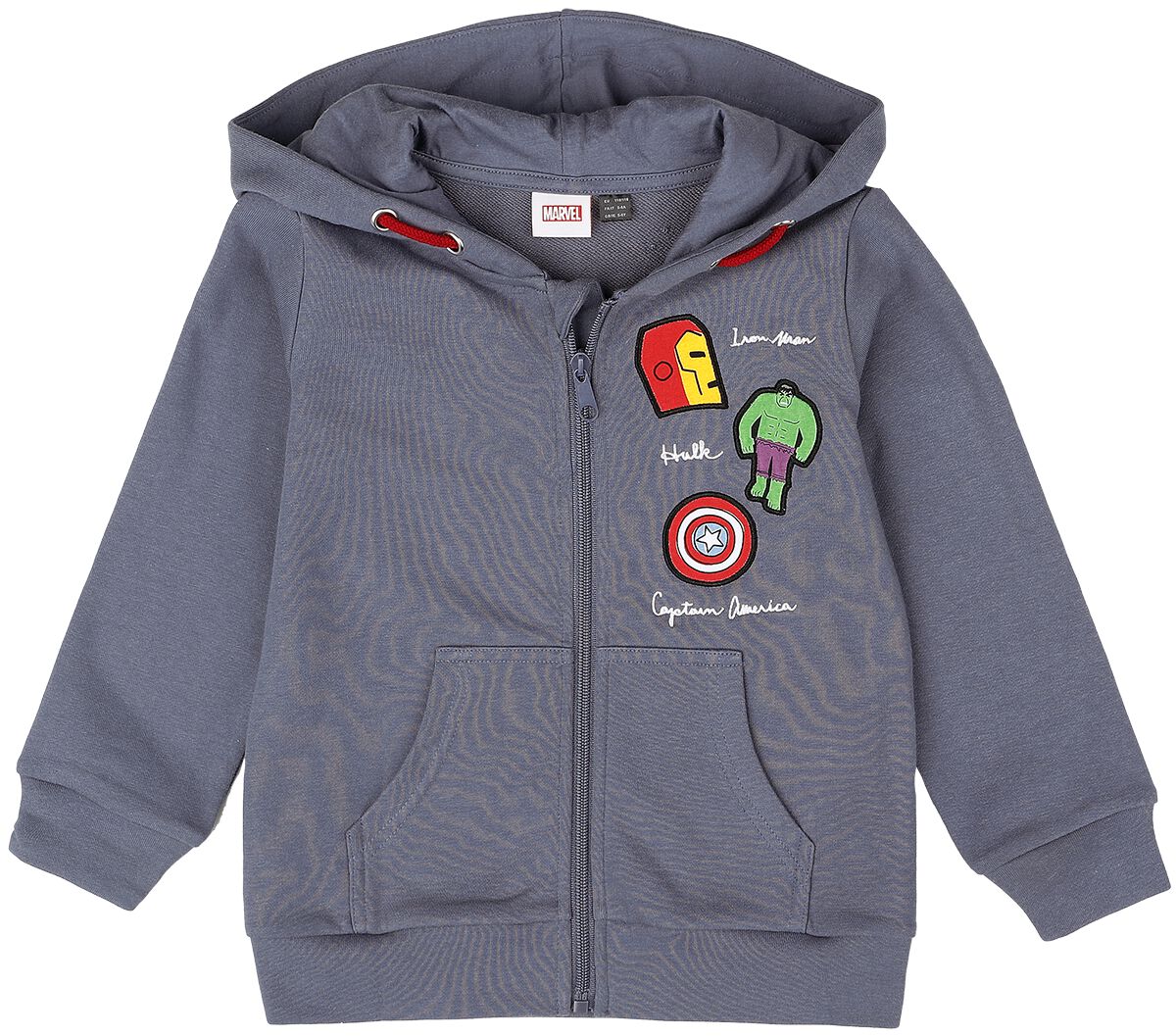 4064854842595 - Superheroes Kinder-Kapuzenjacke blaugrau in 110 116