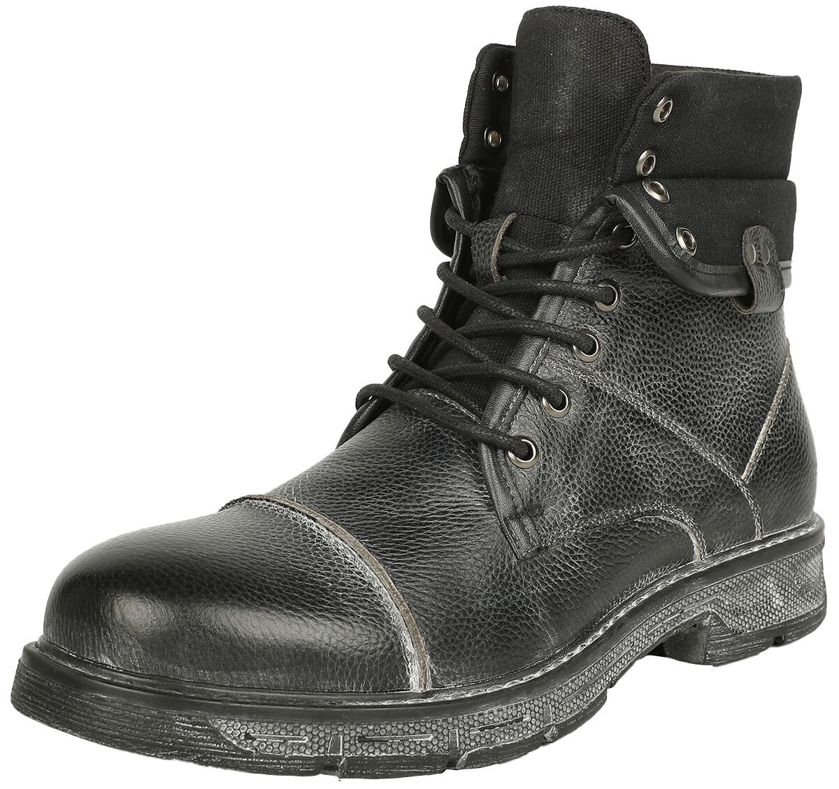 4064854859418 - Boots With Used Details And Double Shaft Boot schwarz in EU46 4064854859418 - Boots With Used Details And Double Shaft Boot schwarz in EU46