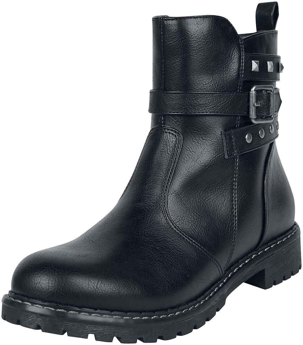 4064854861657 - Boots with Studs and Buckles Bikerboot schwarz in EU37