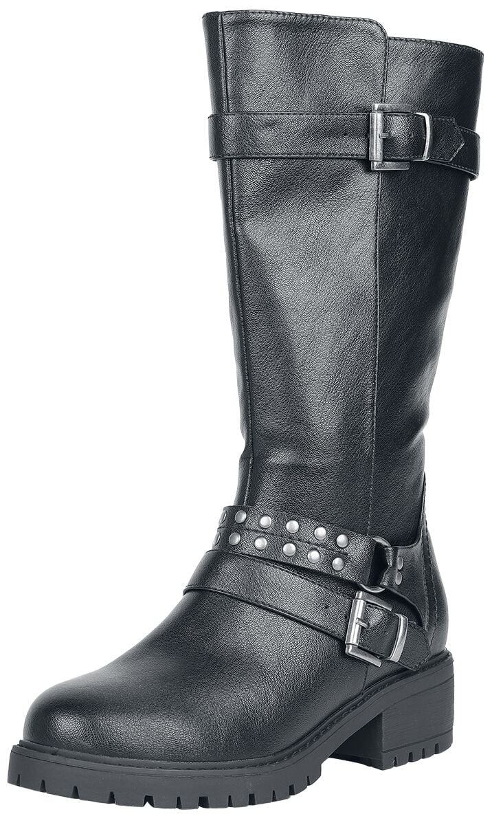 4064854861961 - Boots with Buckles and Studs Stiefel schwarz in EU37