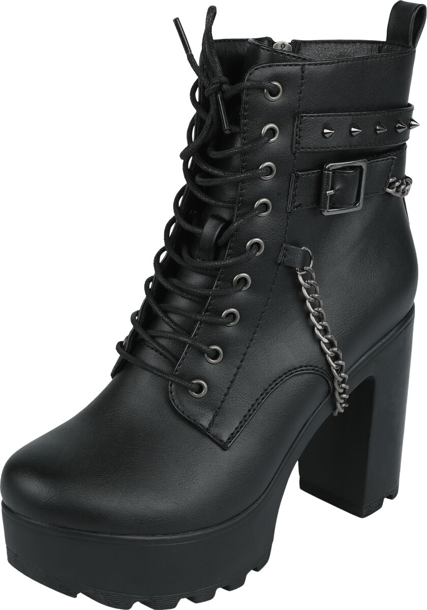 4064854862067 - Boots With Belts And Chains High Heel schwarz in EU37